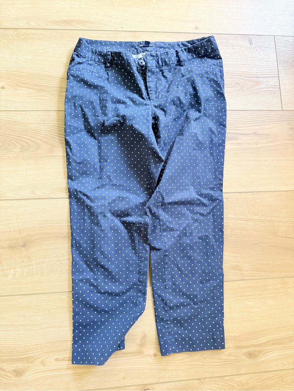 GAP Navy Polka Dot Cropped Pants